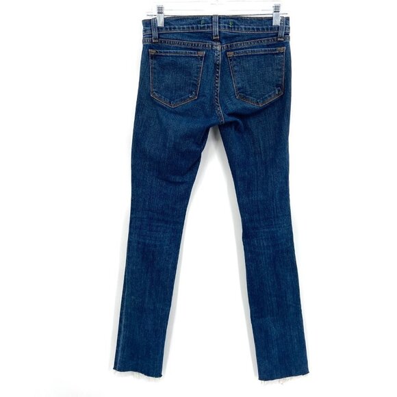 J Brand Pencil Leg Raw Hem Denim Blue Casual Jeans Size 25 - Picture 3 of 9